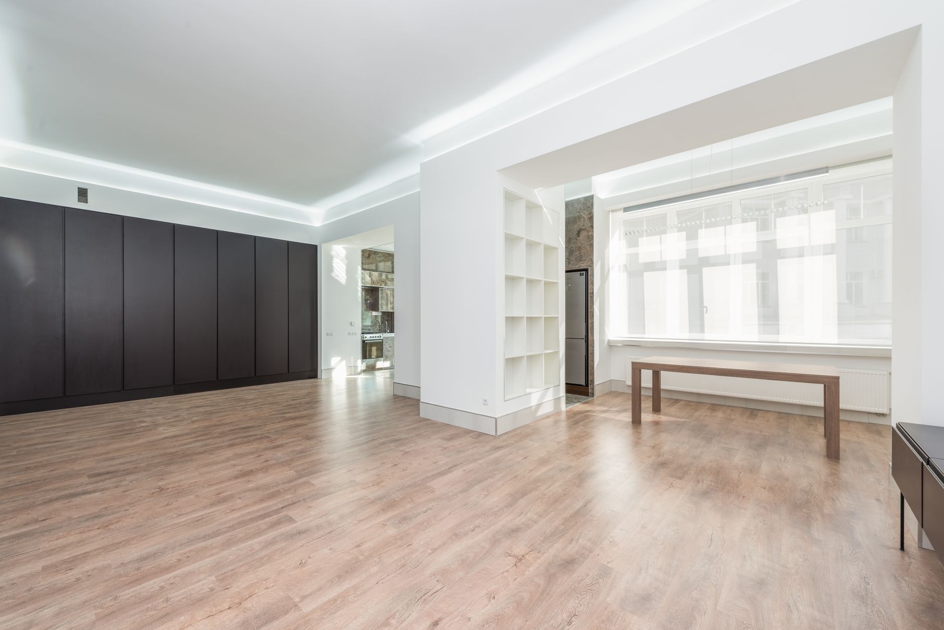 White oak, site-finished floor in a Fairfield home